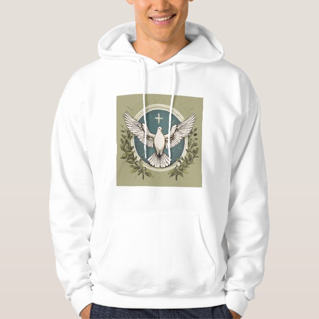 Hooded Sweatshirt Featuring Birds (Front)