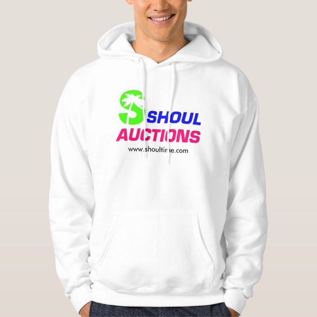 Hooded Sweatshirt, White Hoodie (Front)