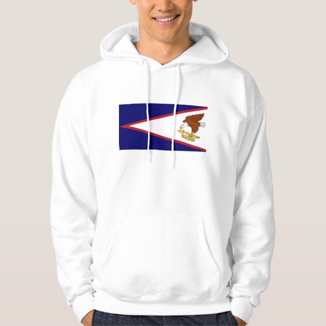Hooded Sweatshirt with american flag (Front)