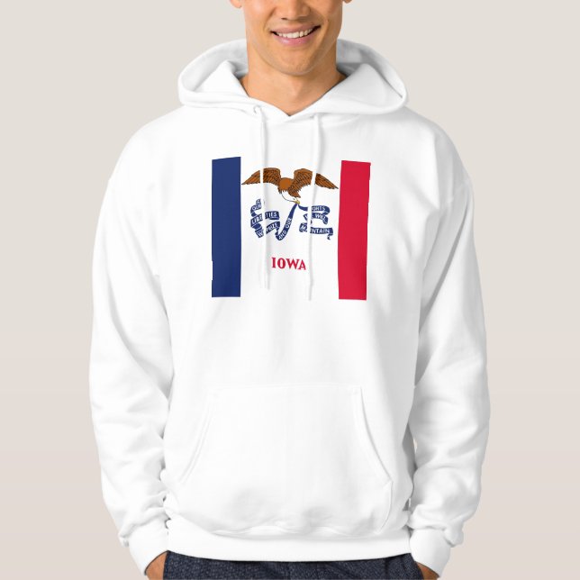 Hooded Sweatshirt with american flag (Front)