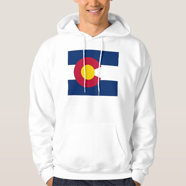 Hooded Sweatshirt with american flag (Front)