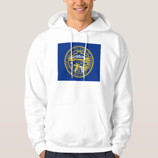 Hooded Sweatshirt with american flag (Front)