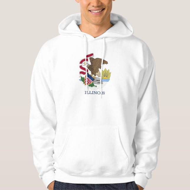 Hooded Sweatshirt with american flag (Front)