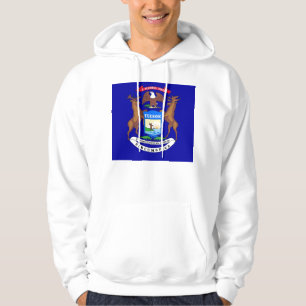 Hooded Sweatshirt with american flag