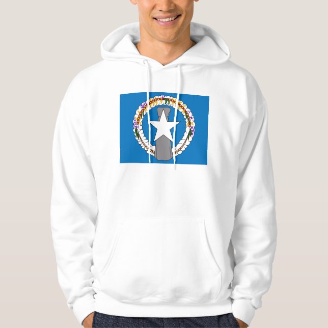 Hooded Sweatshirt with american flag (Front)
