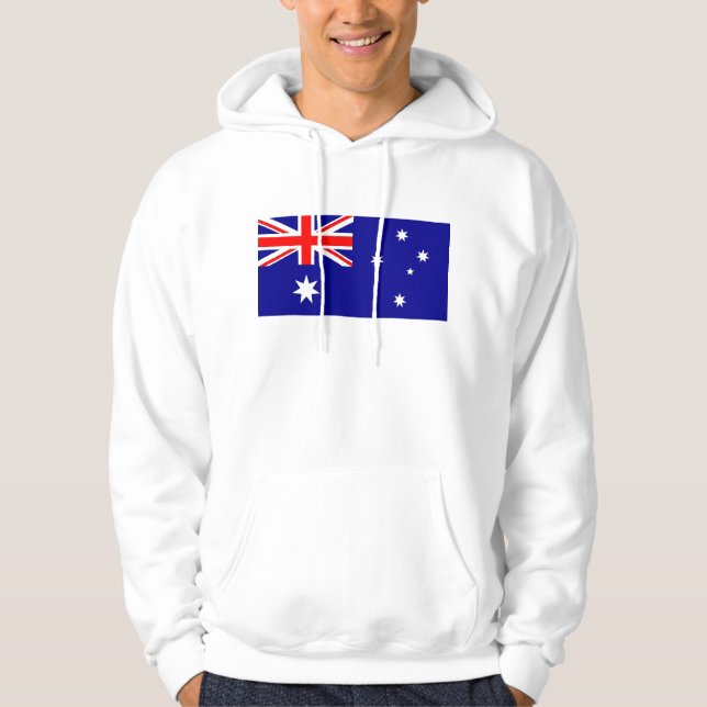 Hooded Sweatshirt with Flag of  Australia (Front)