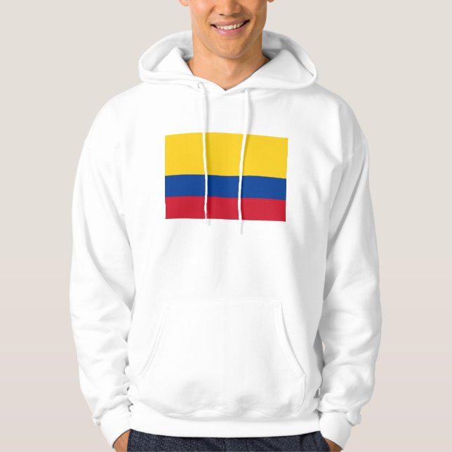 Hooded Sweatshirt with Flag of Colombia (Front)