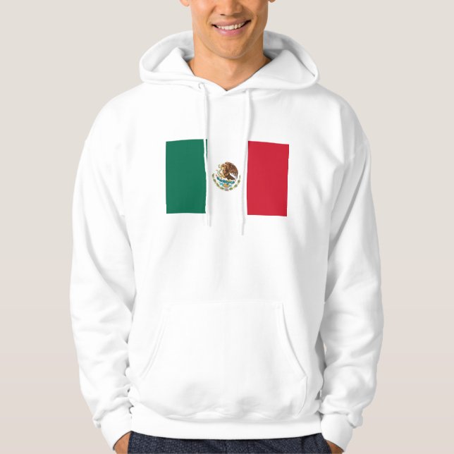 Hooded Sweatshirt with Flag of Mexico (Front)