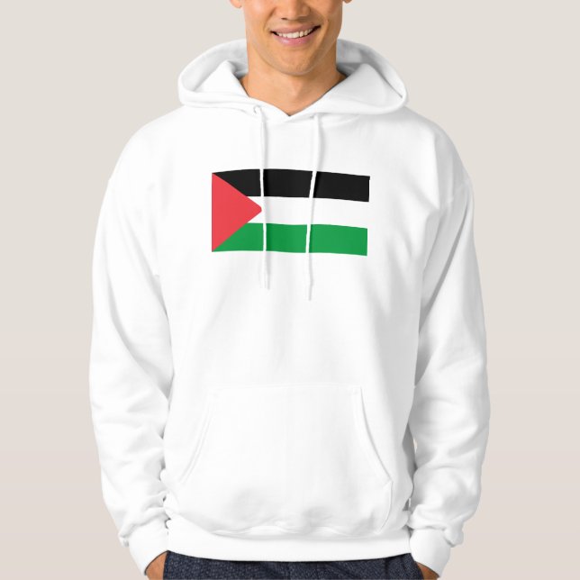 Hooded Sweatshirt with Flag of Palestine (Front)