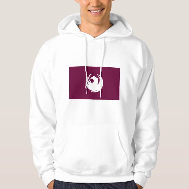 Hooded Sweatshirt with Flag of Phoenix City, USA (Front)