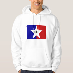 Hooded Sweatshirt with Flag of San Antonio, USA