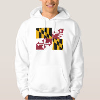 Hooded Sweatshirt with Maryland flag