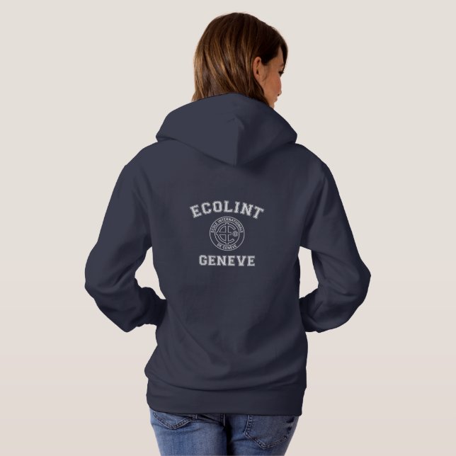 Hooded Sweatshirt with Vintage Logo on Back (Back Full)