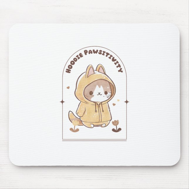 Hoodie Pawsitivity Mouse Pad (Front)