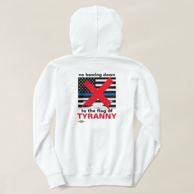hoodie sweatshirt  "NO BOWING DOWN..." (Design Back)
