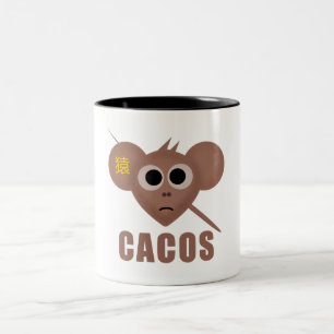 hoodie with cute monkey design Two-Tone coffee mug