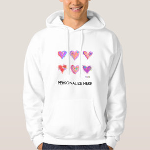 Hoodies, Sweats - Pop Art Crazy Hearts 2 Hoodie
