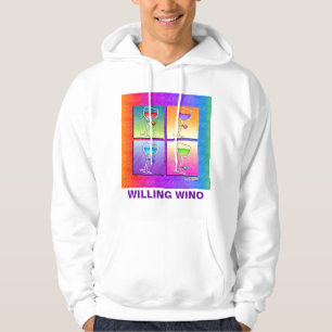 Hoodies, Sweats - Pop Art Wine Hoodie