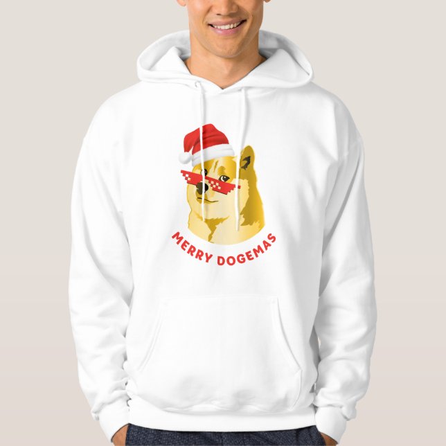 Hoodies with Dogecoin Merry Cryptmas (Front)