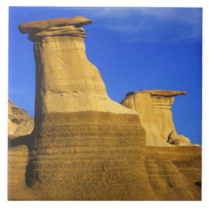Hoodoos at Drumheller Alberta, Canada 2 Ceramic Tile