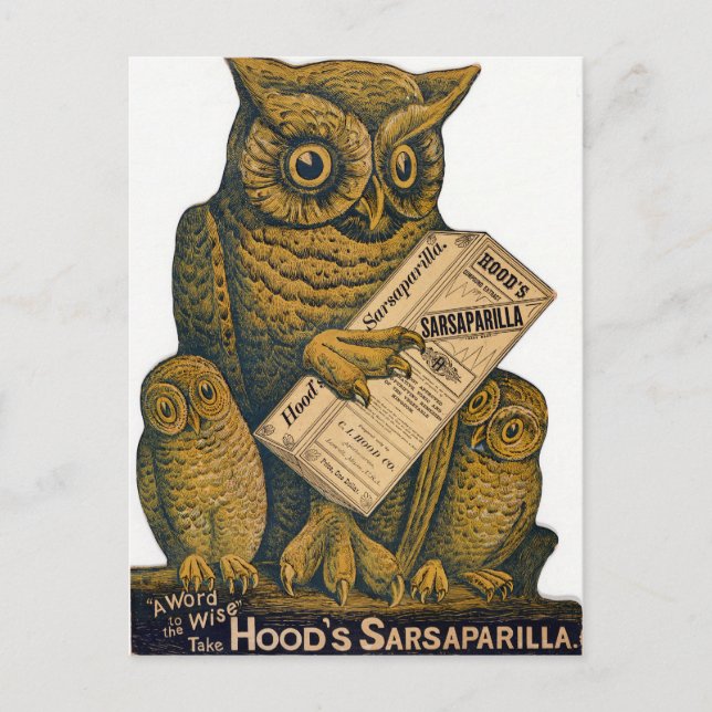 Hood's Sarsaparilla Restorative Tonic. Postcard (Front)