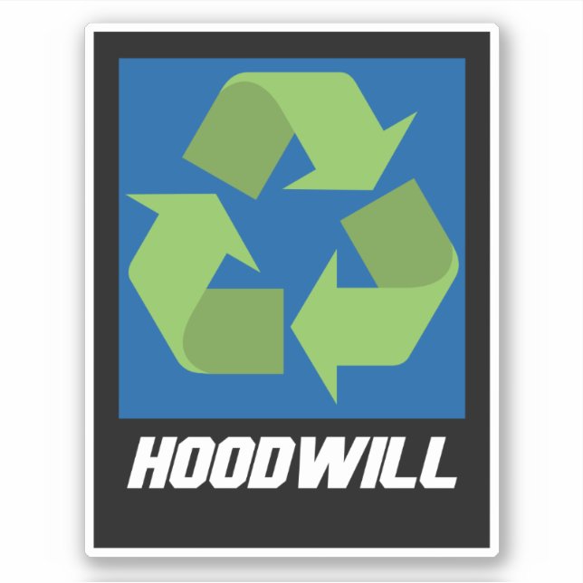 Hoodwill Logo Vinyl Sticker (Front)