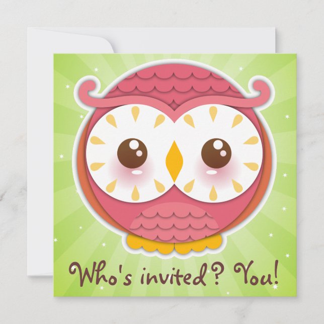 HooHoo Owl Invitation (Front)