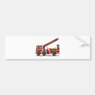 Hook and Ladder Fire Truck Bumper Sticker