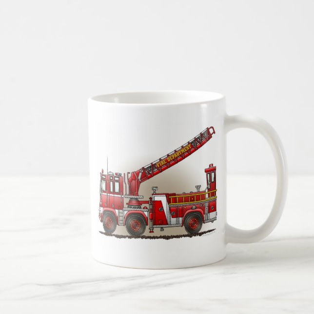 Hook and Ladder Fire Truck Mug (Right)