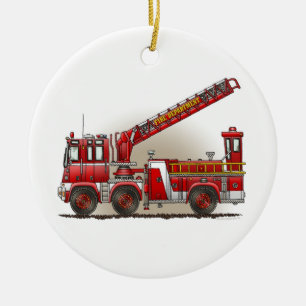 Hook and Ladder Fire Truck Ornament