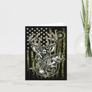 Hook Antler Heart Love Fishing Hunting Fish Deer H Card
