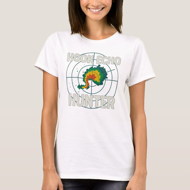 Hook Echo Hunter | Storm Chaser Radar Weather T-Shirt (Front)