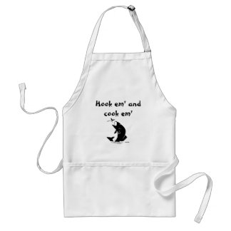 "Hook em and cook em" Fishing apron