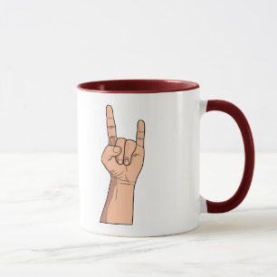 Hook 'em Hand Sign Gesture Mug