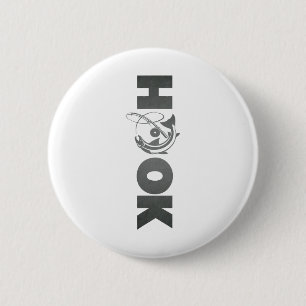 Hook Fishing Fishy Fisherman Funny Fishing Lover C 6 Cm Round Badge