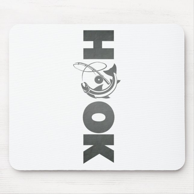 Hook Fishing Fishy Fisherman Funny Fishing Lover C Mouse Pad (Front)