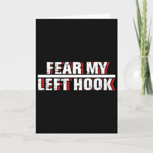 Hook Left Kickboxing Fighter Martial Arts Mma Coac Card