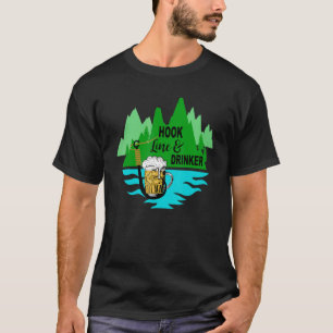 Hook Line And Drinker Love Fishing T-Shirt