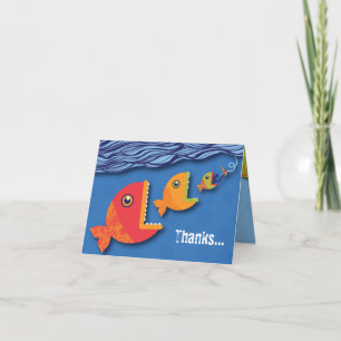 Hook, Line & Stinker Thank You Card