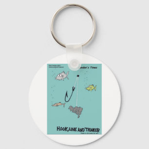 Hook Line & Thinker Funny Gifts Tees & Cards Key Ring