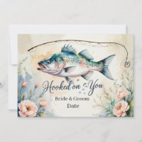 Hook on you for fishing Wedding save the date