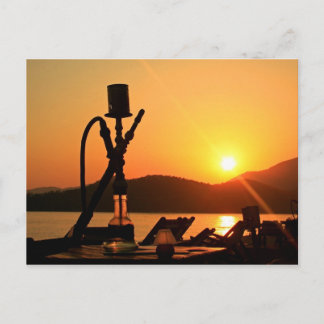 Hookah Sunset Postcard