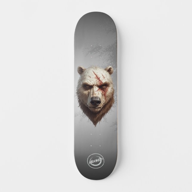 Hooked - Apex Series - "Grizzly Grin" Skateboard (Front)