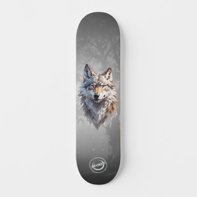 Hooked - Apex Series - "Timber Wolf" Skateboard (Front)