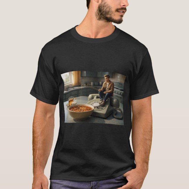 Hooked Catch â€“ Fish on a Hook Illustration T-Shirt (Front)
