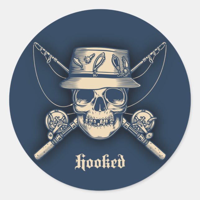 Hooked Classic Round Sticker (Front)