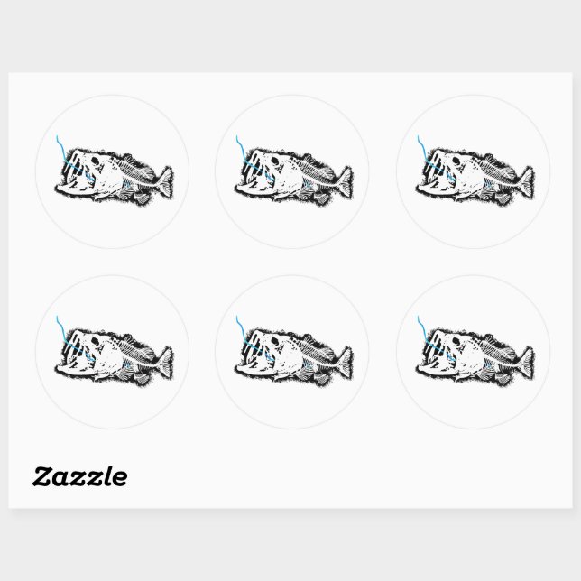 HOOKED CLASSIC ROUND STICKER (Sheet)