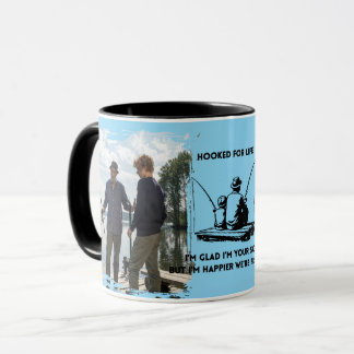 Hooked for Life Fishing Dad Mug