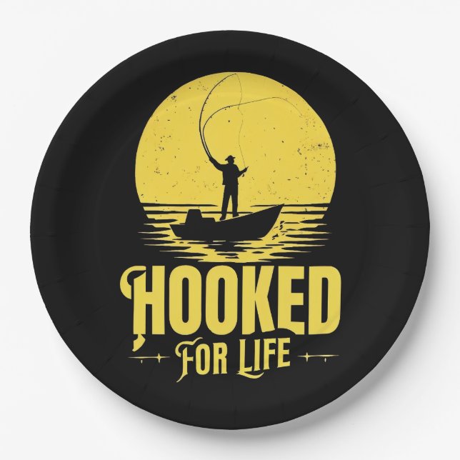 Hooked for Life. Paper Plate (Front)