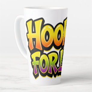 Hooked For Life Rainbow Graffiti Latte Mug